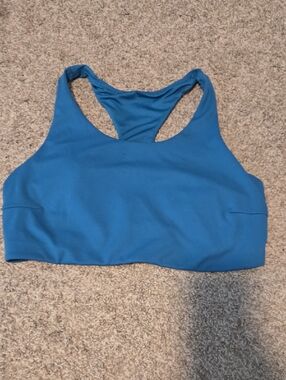 Blue Racerback Sports Bra - Smooth Support